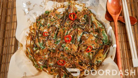 Scallion with vegetables pancake