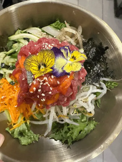 12. WAGYU TARTARE BIBIMBAP +BULGOGI 150g 육회비빔세트