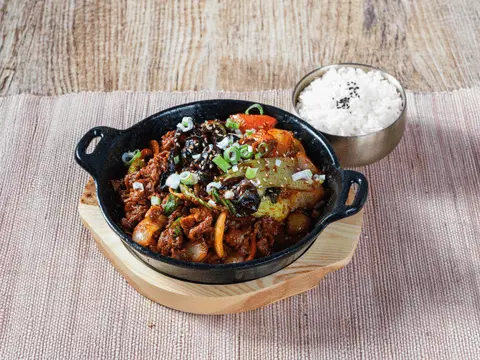 Stir-Fried Spicy Pork with Rice