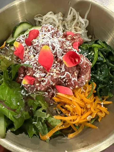 Wagyu Tartare Hot Stone Bibimbap