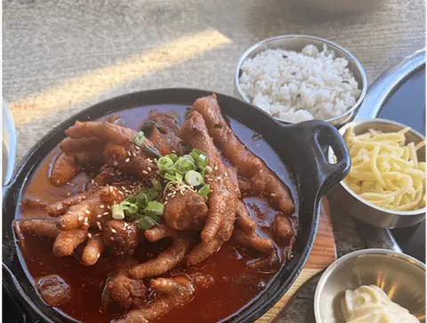 Spicy Chicken Feet (Small) with Rice